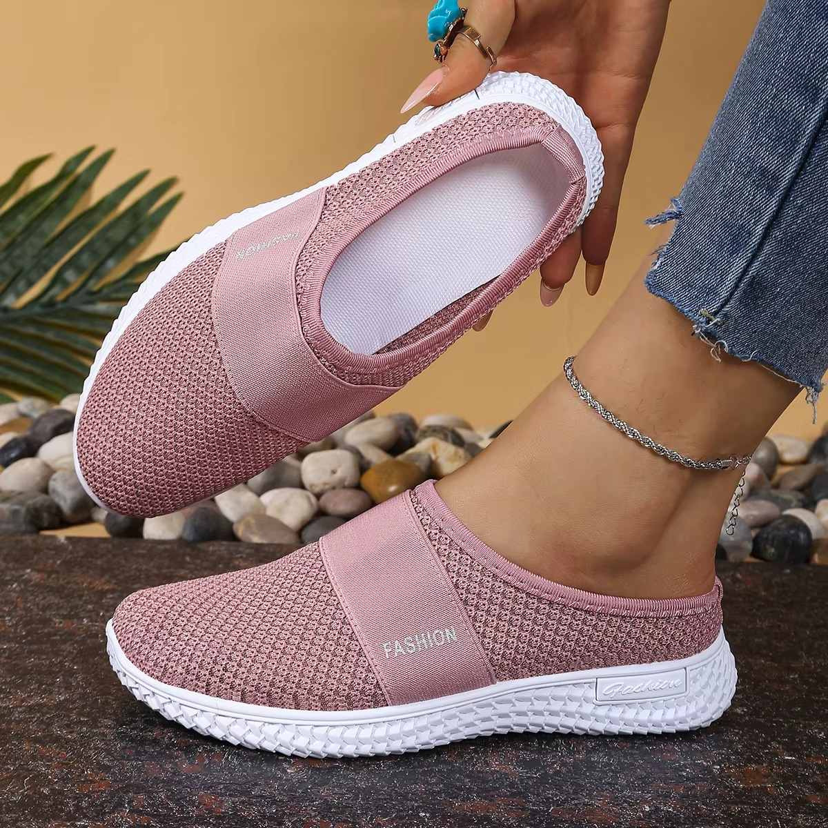 Baskets femme décontractées d’été respirantes