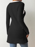 Blouse femme longue à manches longues avec ourlet asymétrique