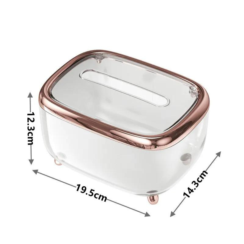Boîte à mouchoirs élégante et transparente