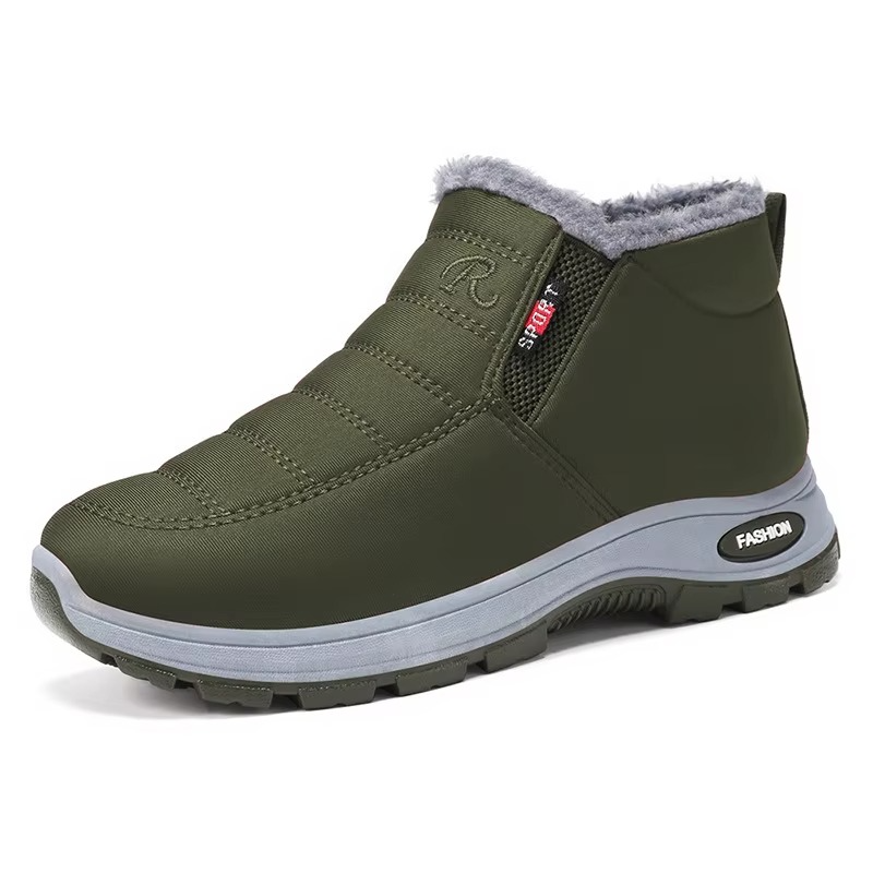 Bottes femme d’hiver imperméables à tige moyenne avec doublure en peluche