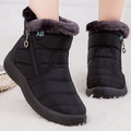 Bottes femme d’hiver imperméables à tige moyenne avec doublure en peluche