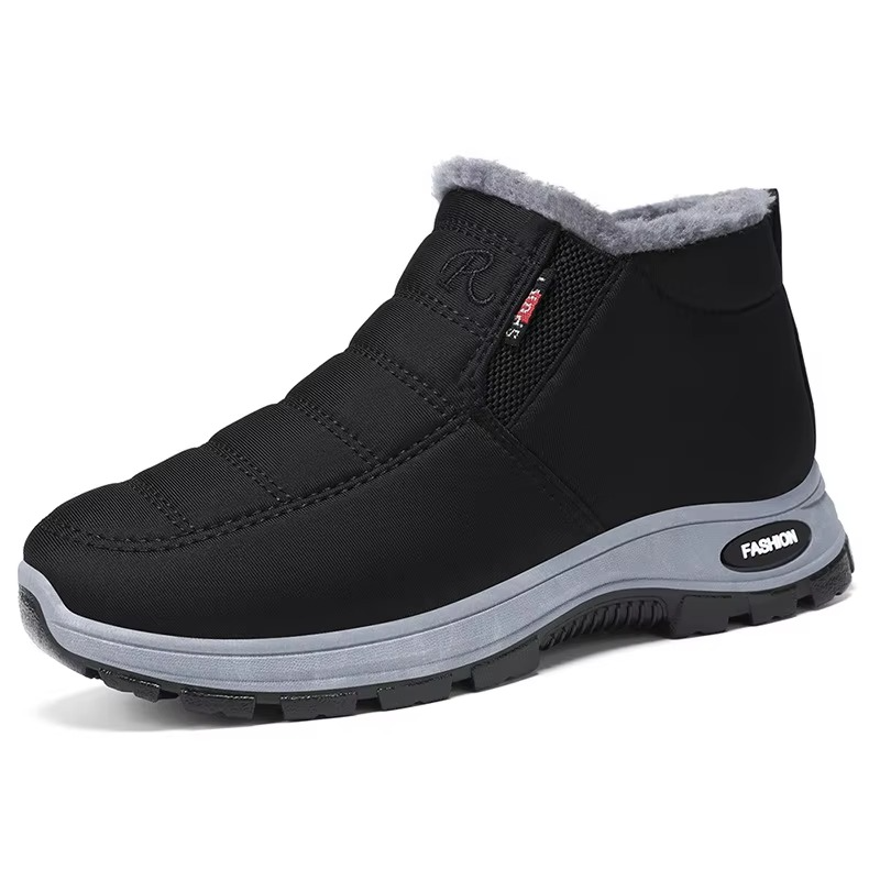 Bottes femme d’hiver imperméables à tige moyenne avec doublure en peluche