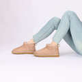 Bottes femme d’hiver à doublure en peluche et tige basse