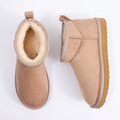 Bottes femme d’hiver à doublure en peluche et tige basse