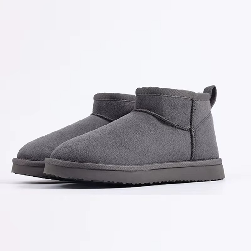 Bottes femme d’hiver à doublure en peluche et tige basse