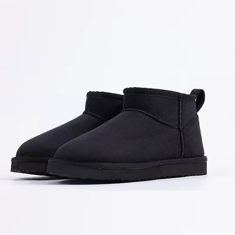 Bottes femme d’hiver à doublure en peluche et tige basse