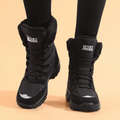 Bottes femme d’hiver à tige haute imperméables et antidérapantes