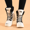 Bottes femme d’hiver à tige haute imperméables et antidérapantes