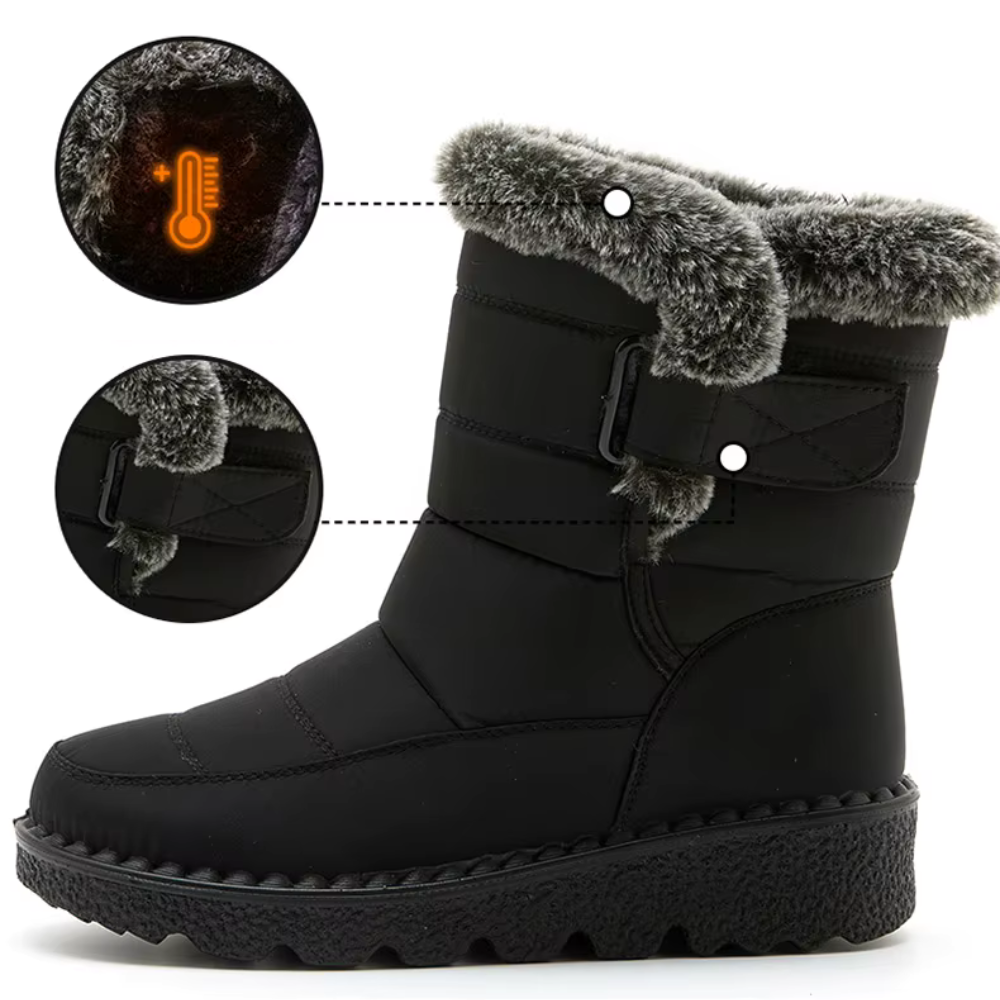 Bottes femme d’hiver à tige moyenne imperméables
