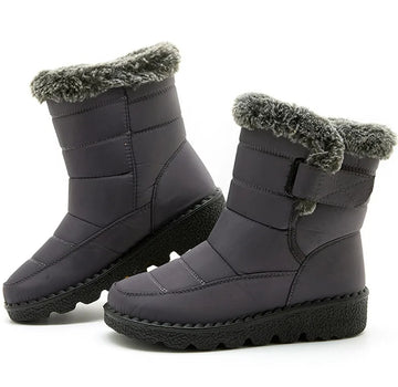 Bottes femme d’hiver à tige moyenne imperméables