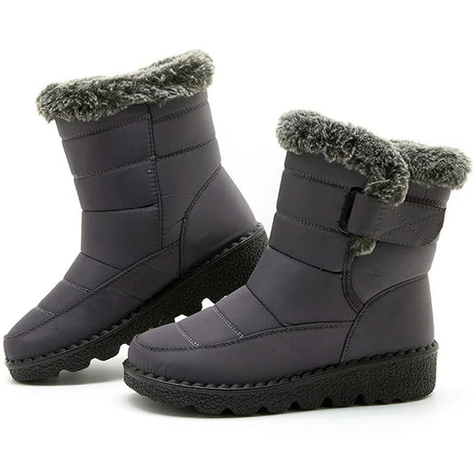 Bottes femme d’hiver à tige moyenne imperméables