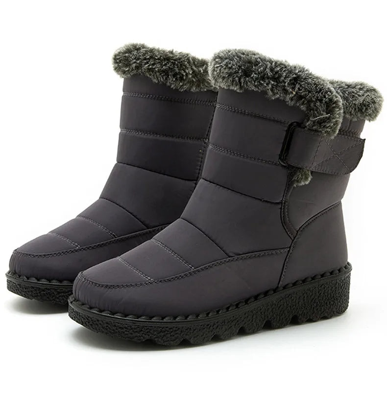 Bottes femme d’hiver à tige moyenne imperméables