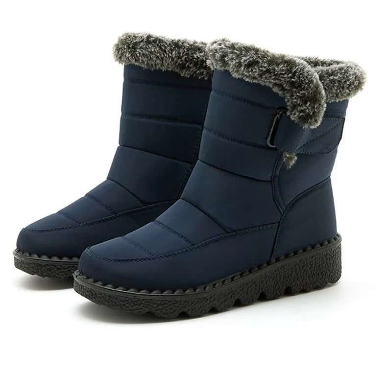 Bottes femme d’hiver à tige moyenne imperméables