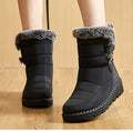 Bottes femme d’hiver à tige moyenne imperméables