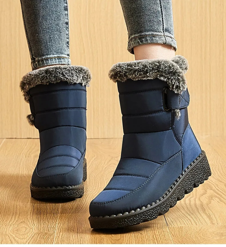 Bottes femme d’hiver à tige moyenne imperméables