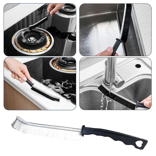 Brosse de nettoyage multifonction pour coins et fentes