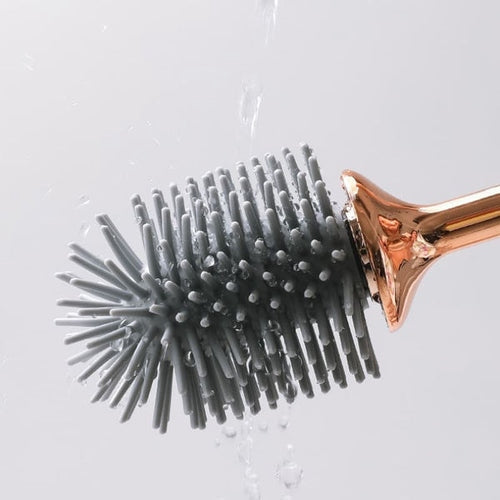 Brosse de nettoyage pour toilettes avec support