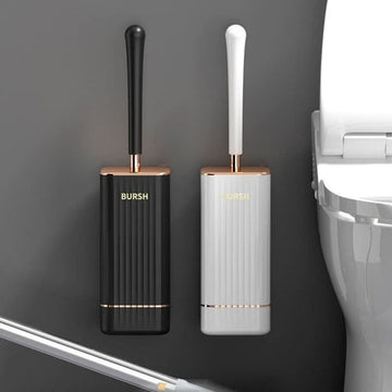 Brosse de nettoyage pour toilettes avec support
