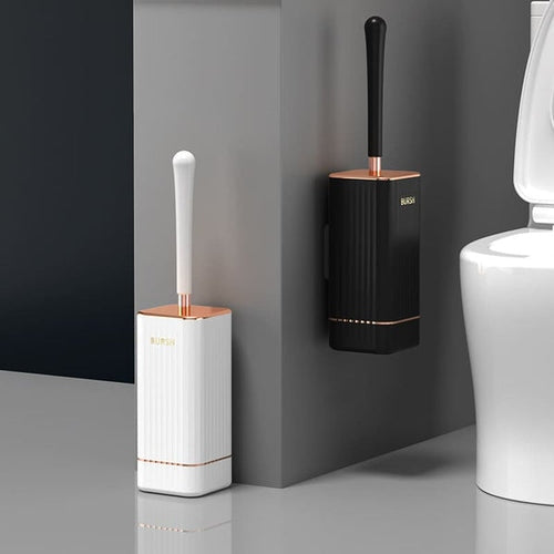 Brosse de nettoyage pour toilettes avec support