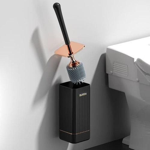Brosse de nettoyage pour toilettes avec support