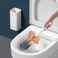 Brosse de nettoyage pour toilettes avec support