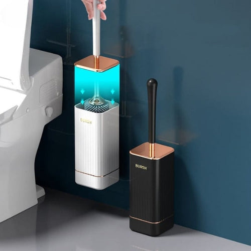 Brosse de nettoyage pour toilettes avec support