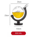 Carafe à whisky globe en verre avec support élégant