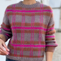 Cardigan en tricot femme rayé décontracté pour l’hiver