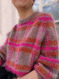 Cardigan en tricot femme rayé décontracté pour l’hiver