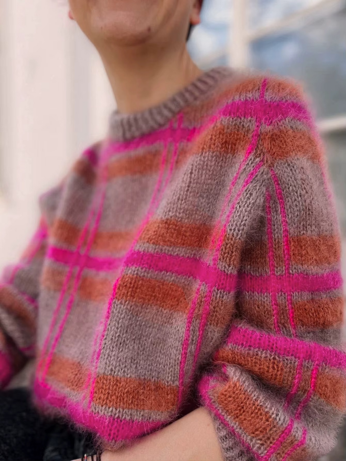 Cardigan en tricot femme rayé décontracté pour l’hiver