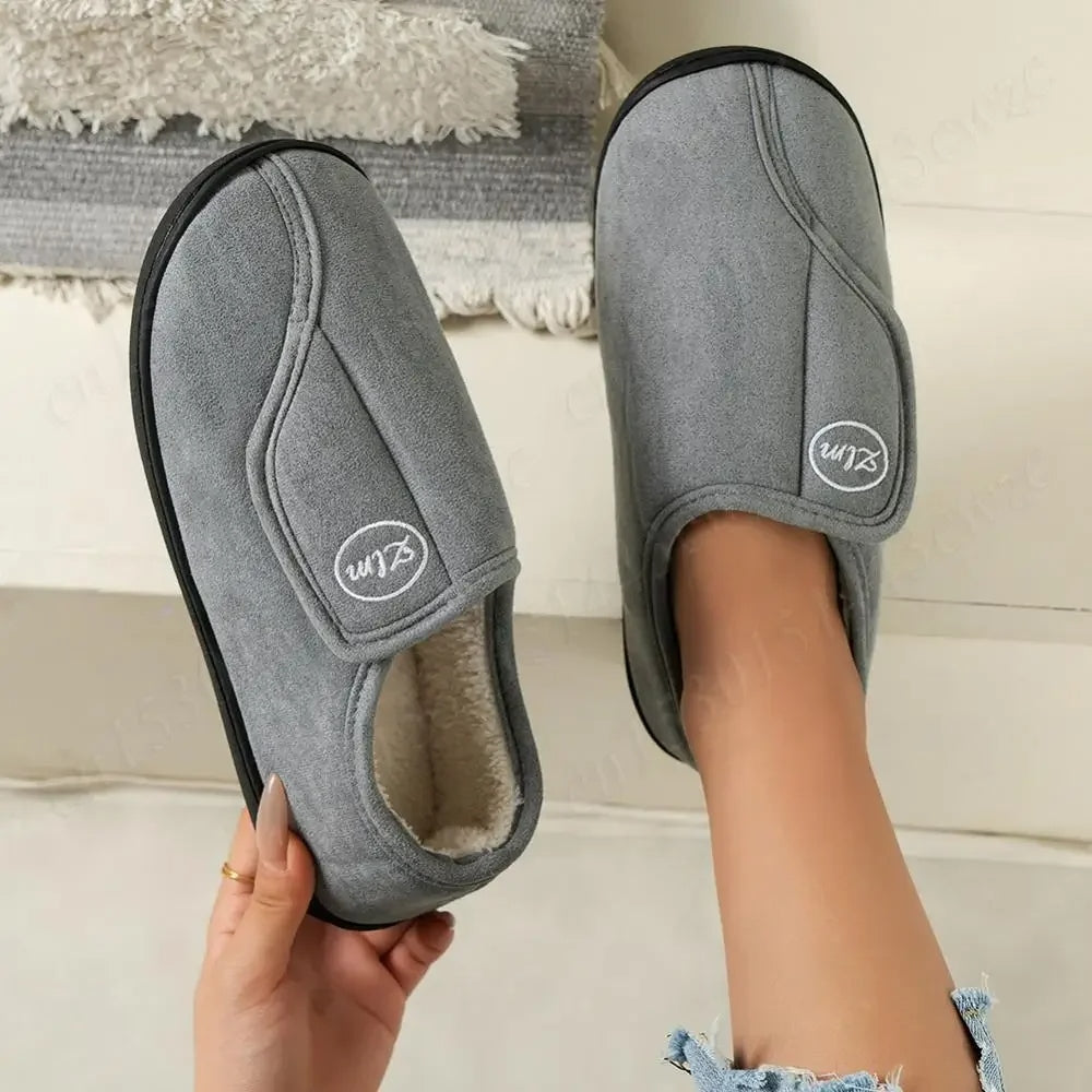 Chaussures unisexes en daim avec doublure pour arthrite et pieds gonflés
