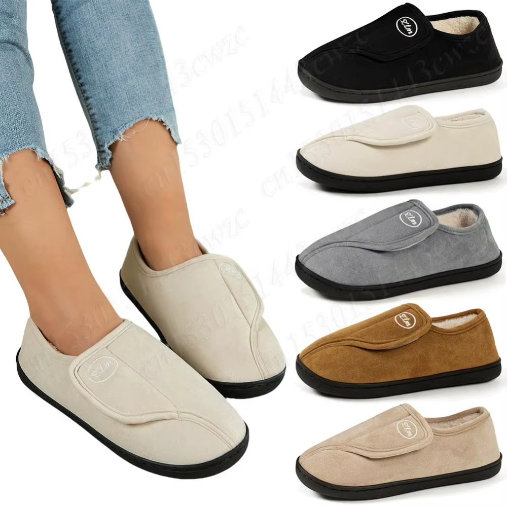 Chaussures unisexes en daim avec doublure pour arthrite et pieds gonflés
