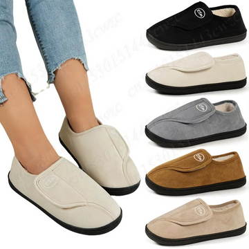 Chaussures unisexes en daim avec doublure pour arthrite et pieds gonflés