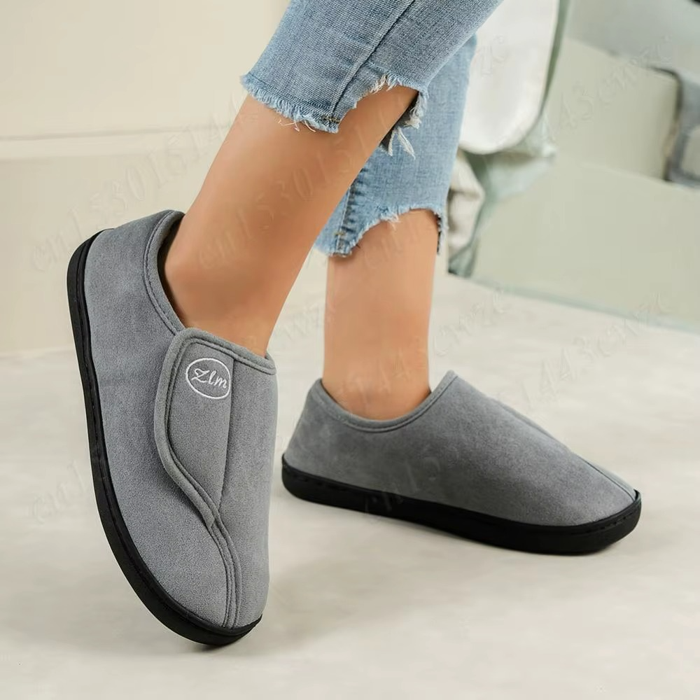 Chaussures unisexes en daim avec doublure pour arthrite et pieds gonflés