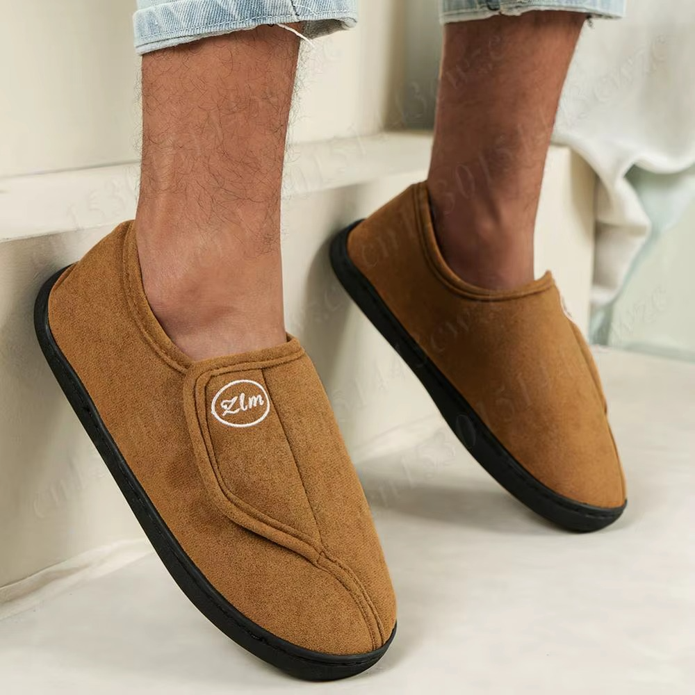Chaussures unisexes en daim avec doublure pour arthrite et pieds gonflés