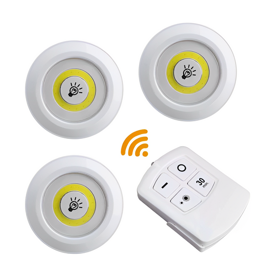 Kit de 5 luminaires LED avec télécommande