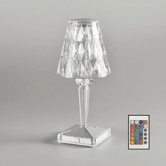 Lampe de table LED cristal 3-en-1 sans fil rechargeable