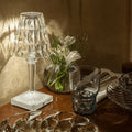 Lampe de table LED cristal 3-en-1 sans fil rechargeable