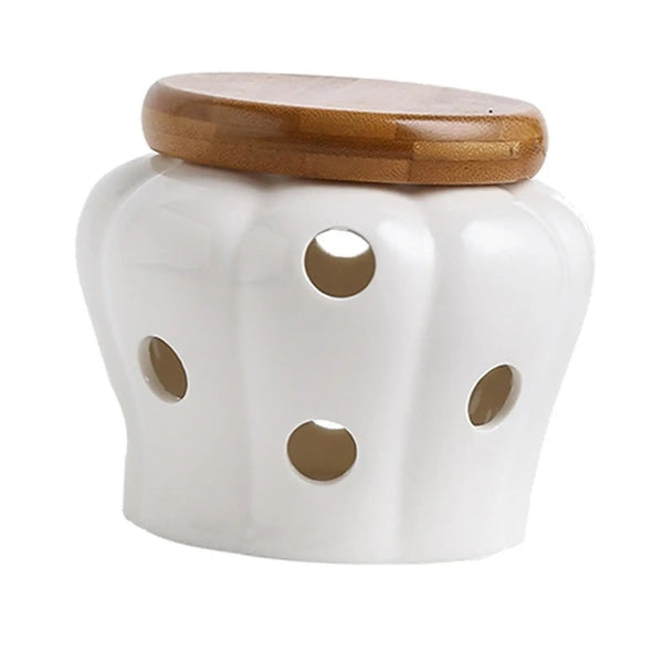 Pot en céramique avec couvercle à ventilation