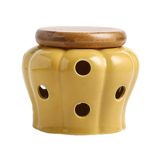 Pot en céramique avec couvercle à ventilation