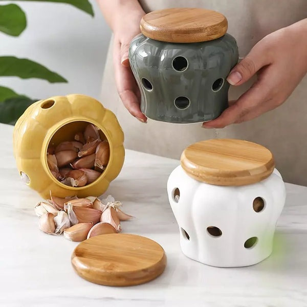 Pot en céramique avec couvercle à ventilation