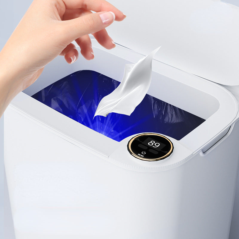 Poubelle intelligente avec capteur automatique rechargeable
