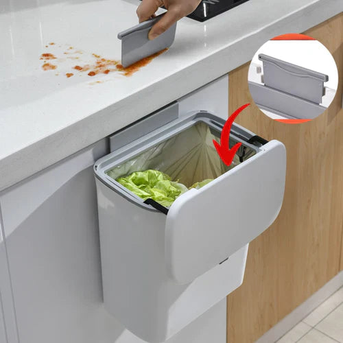 Poubelle suspendue compacte pour cuisine