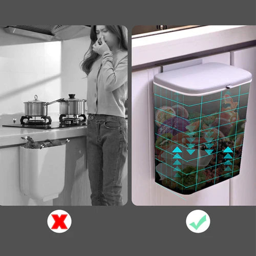 Poubelle suspendue compacte pour cuisine