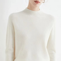 Pull femme basique à col roulé