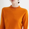 Pull femme basique à col roulé