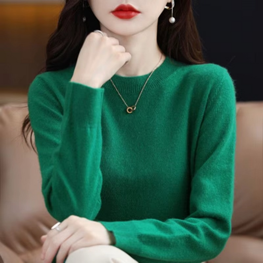 Pull femme basique d’hiver en maille
