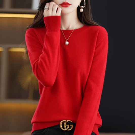 Pull femme basique d’hiver en maille