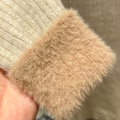 Pull femme doublé en peluche pour l’hiver
