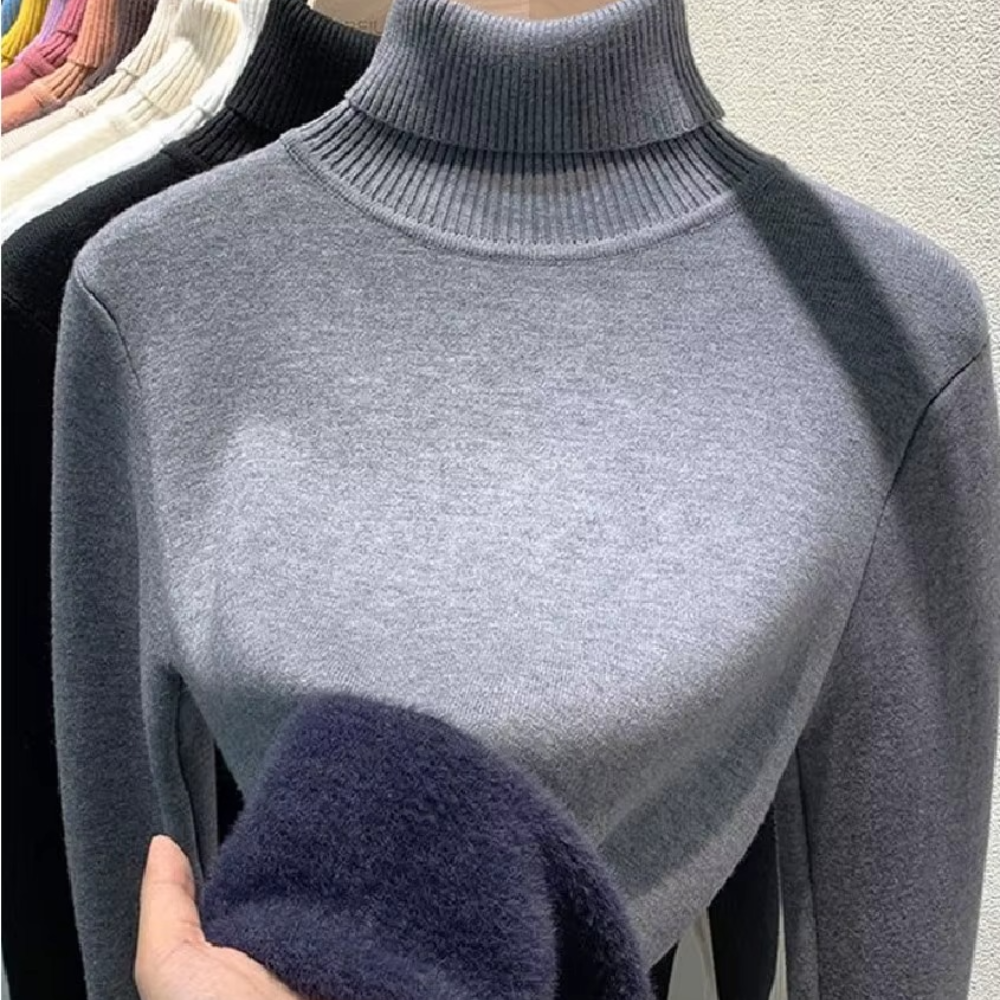 Pull femme d’hiver doublé en velours